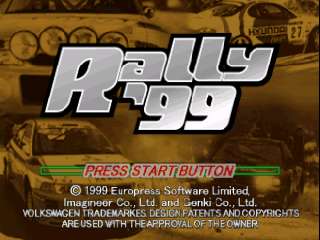 Rally '99 (Japan) Title Screen